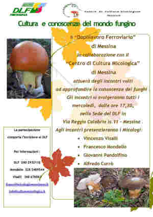 Locandina Centro cultura micologica Messina